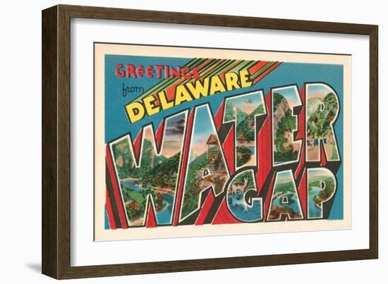 Greetings from Delaware, Water Gap, Pennsylvania-null-Framed Art Print