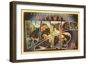 Greetings from Delaware, Water Gap, Pennsylvania-null-Framed Art Print