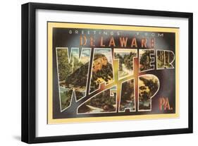 Greetings from Delaware, Water Gap, Pennsylvania-null-Framed Art Print