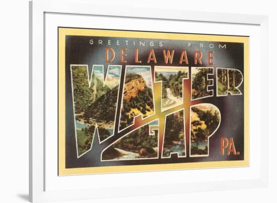 Greetings from Delaware, Water Gap, Pennsylvania-null-Framed Art Print