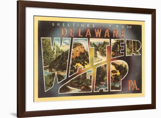 Greetings from Delaware, Water Gap, Pennsylvania-null-Framed Art Print