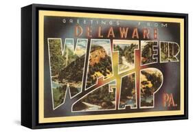 Greetings from Delaware, Water Gap, Pennsylvania-null-Framed Stretched Canvas