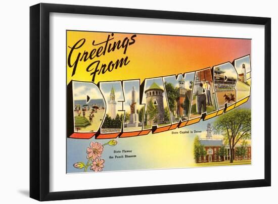 Greetings from Delaware-null-Framed Art Print