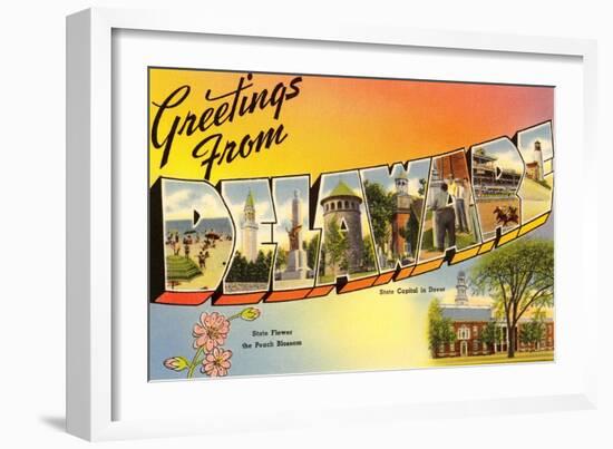 Greetings from Delaware-null-Framed Art Print