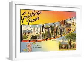 Greetings from Delaware-null-Framed Art Print