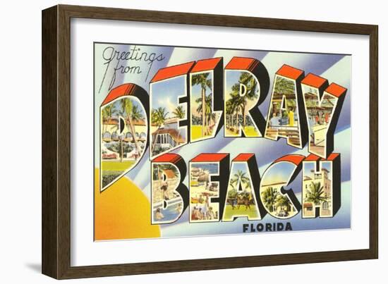 Greetings from Delray Beach, Florida-null-Framed Art Print