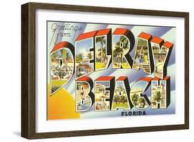 Greetings from Delray Beach, Florida-null-Framed Art Print