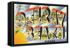 Greetings from Delray Beach, Florida-null-Framed Stretched Canvas