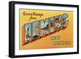 Greetings from Deming, New Mexico-null-Framed Art Print