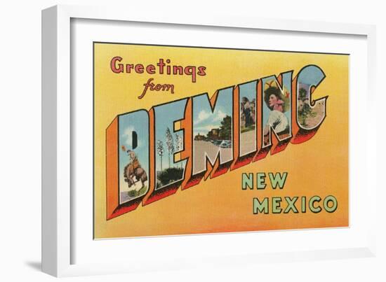 Greetings from Deming, New Mexico-null-Framed Art Print