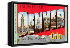 Greetings from Denver, Colorado-null-Framed Stretched Canvas