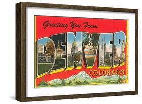 Greetings from Denver, Colorado-null-Framed Art Print