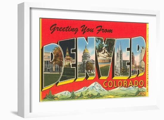 Greetings from Denver, Colorado-null-Framed Art Print