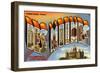 Greetings from Des Moines, Iowa-null-Framed Art Print