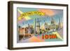 Greetings from Des Moines, Iowa-null-Framed Giclee Print