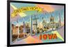 Greetings from Des Moines, Iowa-null-Framed Giclee Print