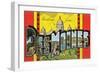 Greetings from Des Moines, Iowa-null-Framed Giclee Print