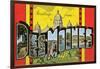 Greetings from Des Moines, Iowa-null-Framed Giclee Print