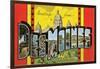 Greetings from des Moines, Iowa-null-Framed Art Print