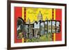 Greetings from des Moines, Iowa-null-Framed Premium Giclee Print