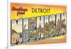 Greetings from Detroit, Michigan-null-Framed Art Print