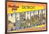 Greetings from Detroit, Michigan-null-Framed Art Print