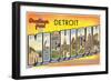 Greetings from Detroit, Michigan-null-Framed Art Print