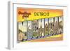 Greetings from Detroit, Michigan-null-Framed Art Print