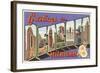 Greetings from Detroit, Michigan-null-Framed Art Print