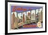 Greetings from Detroit, Michigan-null-Framed Premium Giclee Print