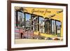 Greetings from Detroit, Michigan-null-Framed Premium Giclee Print