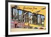 Greetings from Detroit, Michigan-null-Framed Premium Giclee Print