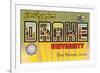 Greetings from Drake University, des Moines, Iowa-null-Framed Premium Giclee Print