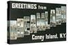 Greetings from Dreamland, Coney Island, New York-null-Stretched Canvas