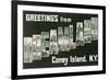 Greetings from Dreamland, Coney Island, New York-null-Framed Art Print