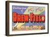 Greetings from Drew Field, Tampa, Florida-null-Framed Art Print