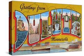 Greetings from Duluth, Minnesota-null-Stretched Canvas