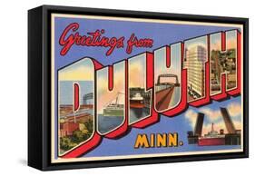 Greetings from Duluth, Minnesota-null-Framed Stretched Canvas