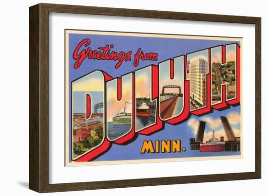 Greetings from Duluth, Minnesota-null-Framed Art Print