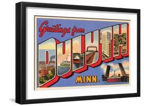 Greetings from Duluth, Minnesota-null-Framed Art Print