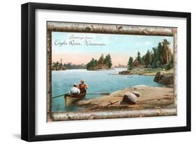 Greetings from Eagle River, Wisconsin-null-Framed Art Print