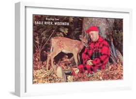 Greetings from Eagle River, Wisconsin-null-Framed Art Print