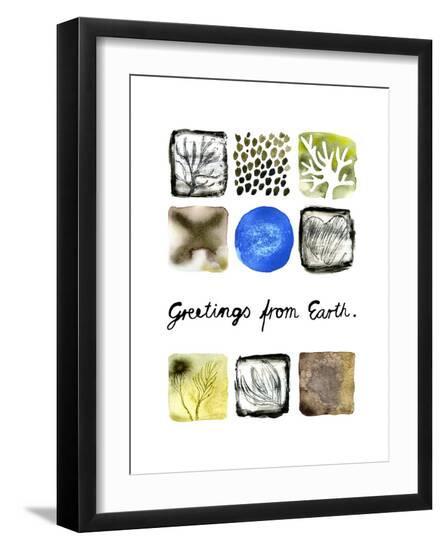 Greetings from Earth--Framed Giclee Print