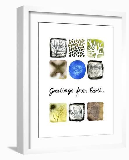 Greetings from Earth-null-Framed Giclee Print