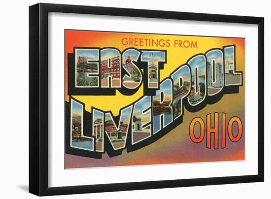 Greetings from East Liverpool, Ohio-null-Framed Art Print