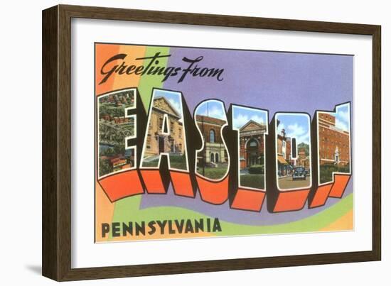 Greetings from Easton, Pennsylvania-null-Framed Art Print