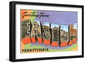 Greetings from Easton, Pennsylvania-null-Framed Art Print