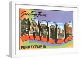 Greetings from Easton, Pennsylvania-null-Framed Art Print