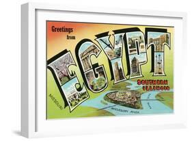 Greetings from Egypt, Illinois-null-Framed Art Print