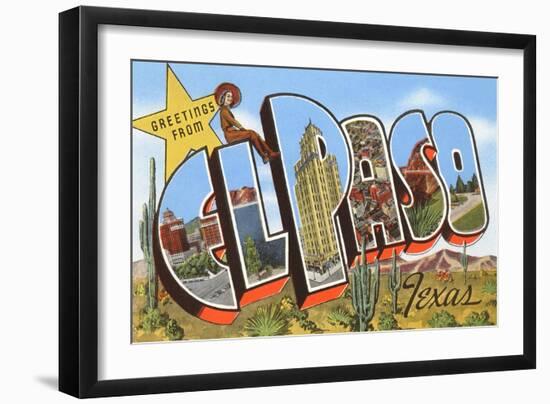 Greetings from El Paso, Texas-null-Framed Art Print